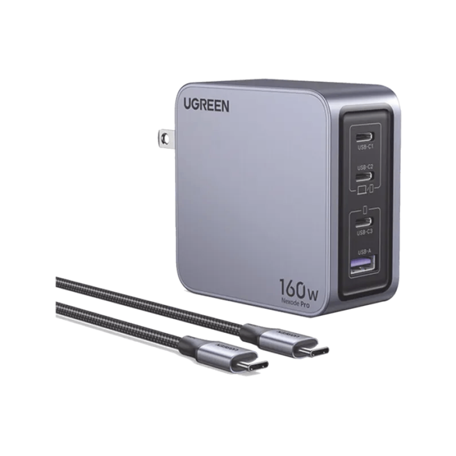 Cargador Rápido UGREEN Nexode Pro 160W GaN 4 Puertos